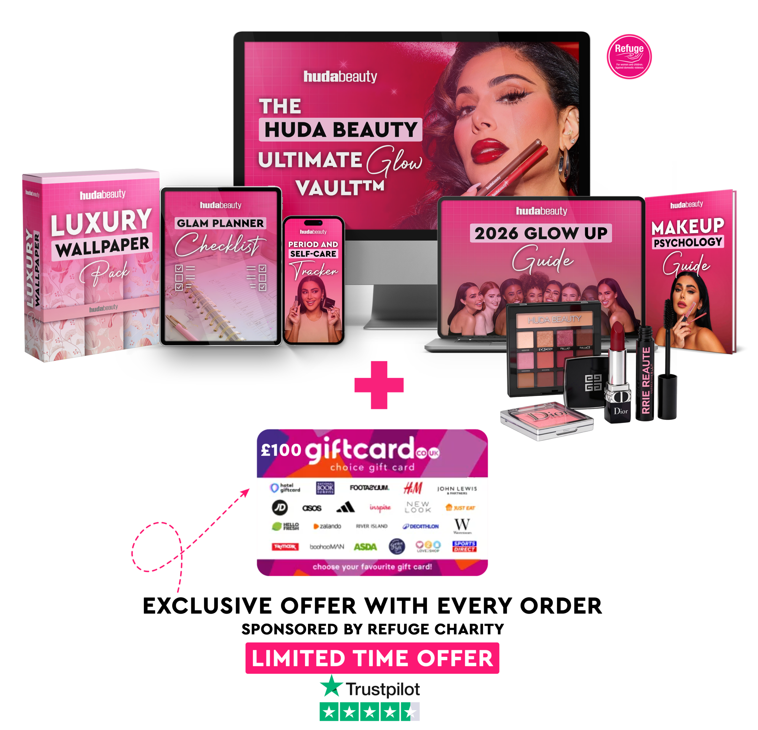 Bundle copy Huda Beauty Ultimate Glow Bundle - Image 1